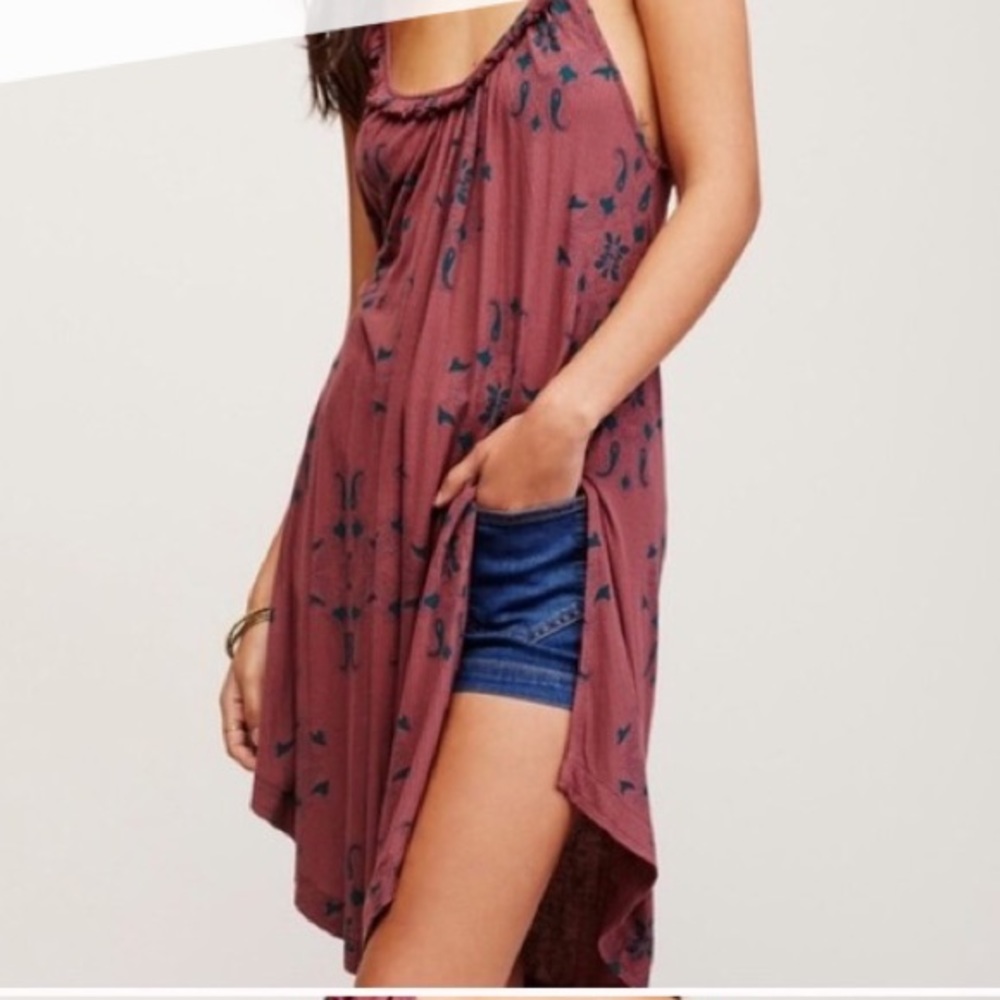 Free People Maroon Tunic